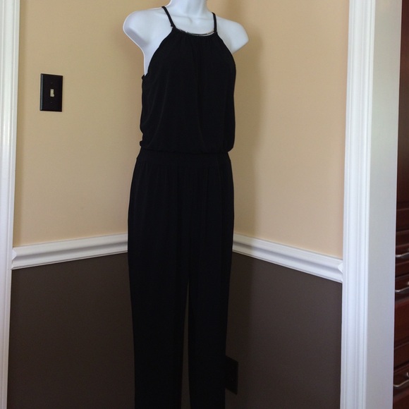 White House Black Market Black Jumpsuit 4. Tags removed.  Belt not included - Picture 3 of 5